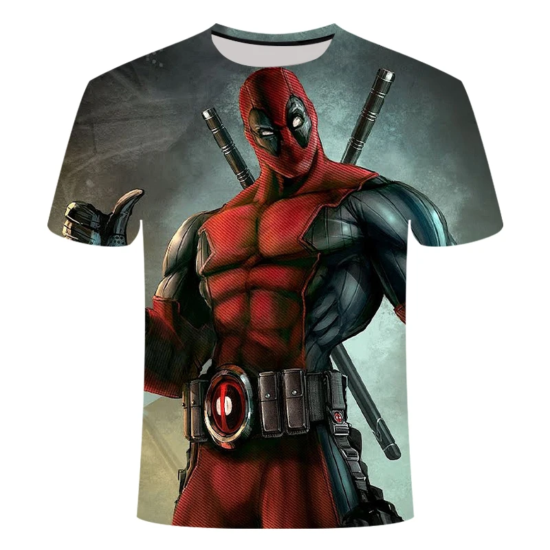 

2020 new American anime Deadpool 3D Printing T-Shirt Plus Size Men's And Women's Casual Men's Shirts Fun Casual T-Shirts Cool