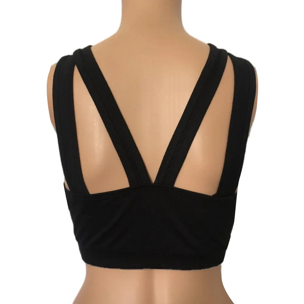 

Womens Sexy Sport Tops Vest Fashion Camisole Sleeveless Spring Autumn Casual Polyester Crops Para Mujer Black Short women Cloth