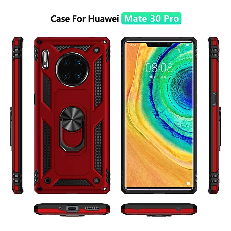 

Shockproof Armor Magnetic Case for Huawei mate20 20x 20pro 20lite mate30 30pro 30lite mate40 40pro+ 40lite Metal Ring Cover