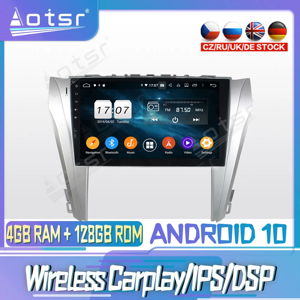 

Android 10 PX6 128G для TOYOTA CAMRY 2014 2015 Carplay автомобильный DVD GPS навигация Авто Радио стерео Мультимедийный Плеер головное устройство 2Din