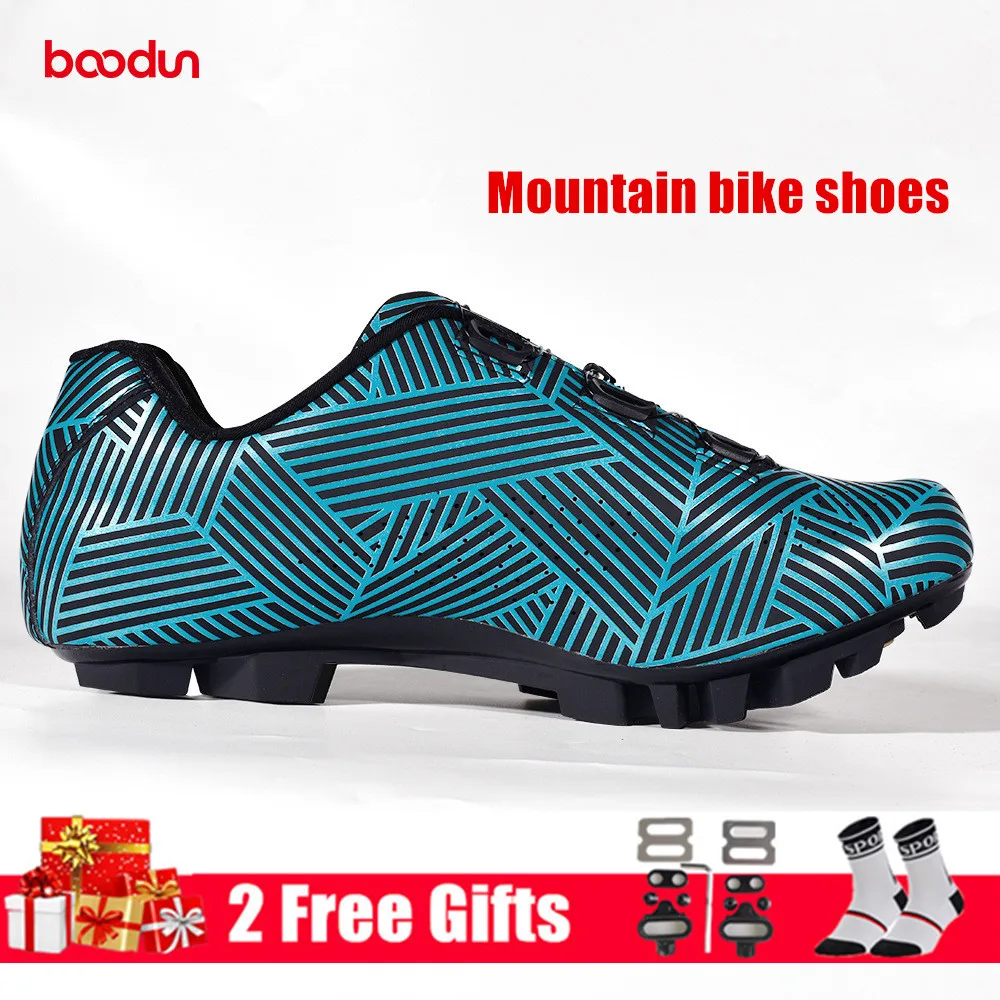 Мужская обувь для велоспорта BOODUN дышащая горного велосипеда с нейлоновой