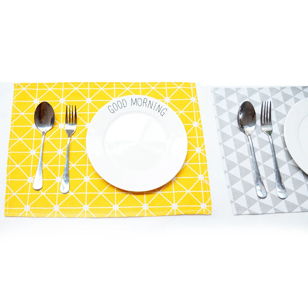 Домашний льняной коврик для еды легко моется бытовые предметы столовые манеры