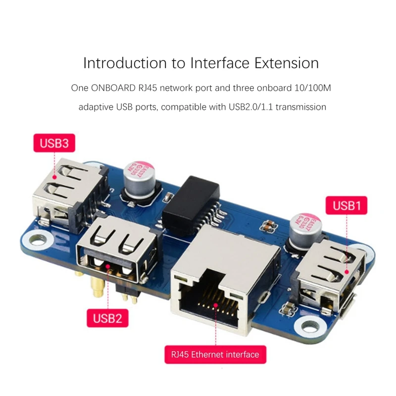 Плата расширения Waveshare USB 2 0 RJ45 для Raspberry Pi Zero W WH | Компьютеры и офис
