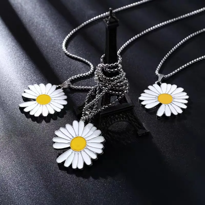KPOP G Dragon колье с кулоном ромашками женские и мужские украшения Peaceminusone Kwon Ji Yong