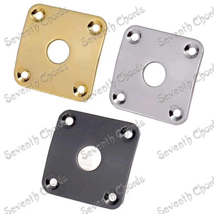 

3 Pcs 35MM*35MM Metal Square Guitar Jack Plates JackPlate Cover for LP Electric Guitar - Black - Chrome - Gold for choose