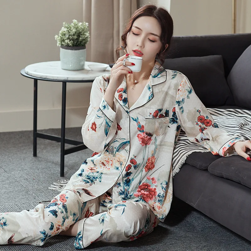 Пижамы женские хлопковые домашние костюмы кальсоны пижамные комплекты пижамы с