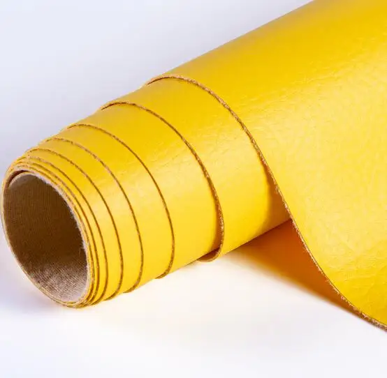 11 Yellow 50*138 см Синтетическая кожа личи искусственная кожа ткань искусственная кожа ткани DIY сумка Диванный домашний декор швейный материал Однотонная искусственная искусственная кожа Ткань для шитья DIY Сумка Обувь - Цвет: 11 Yellow