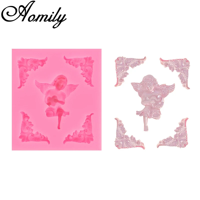 Aomily силиконовая форма с изображением ангела помадка для украшения тортов