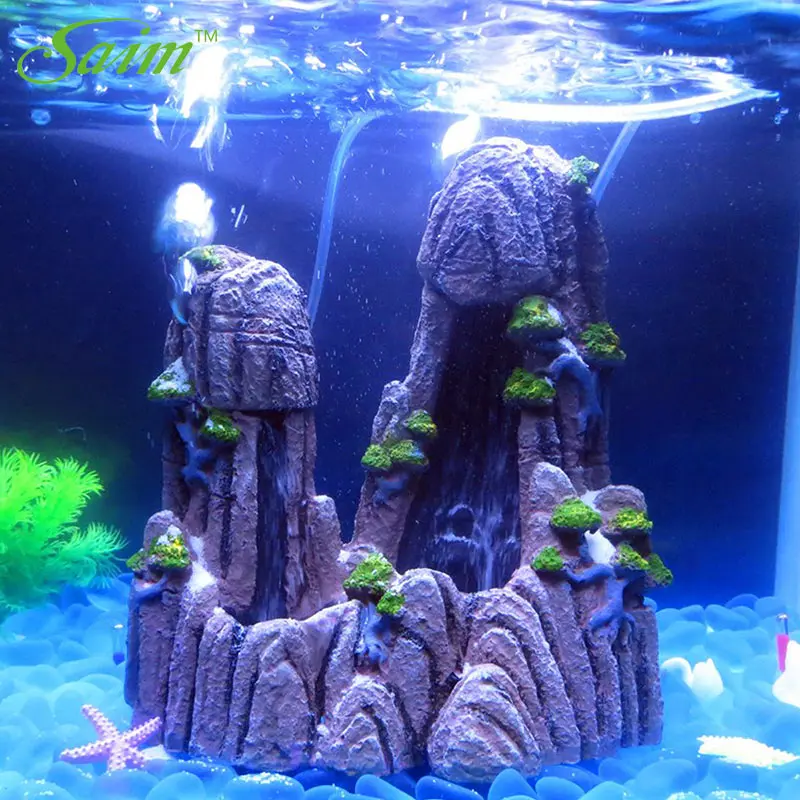 Резервуар для аквариума Saim 9 5 дюйма имитация смолы Rockery большой размер