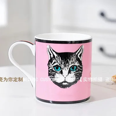 Новая версия Керамика кружка кофейная чайная молока питьевой чашки с ручкой Кофе кружка для офиса Новинка подарок с подарочной коробкой - Цвет: 16