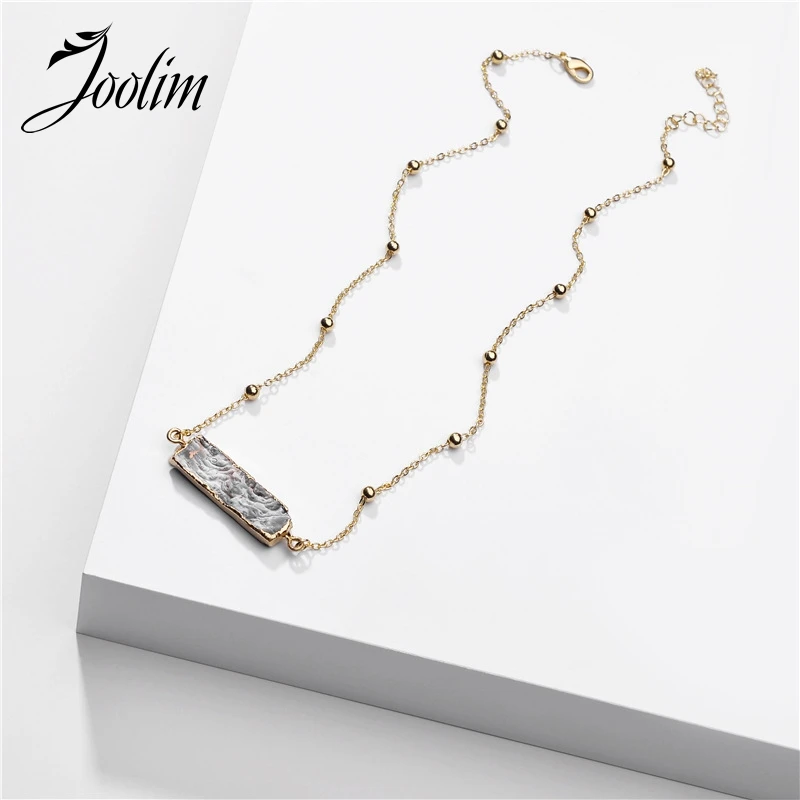

JOOLIM Wild Natural Stone Pendant Necklace Wholesale Fashion Jewelry Wholesale Trendy Jewelry