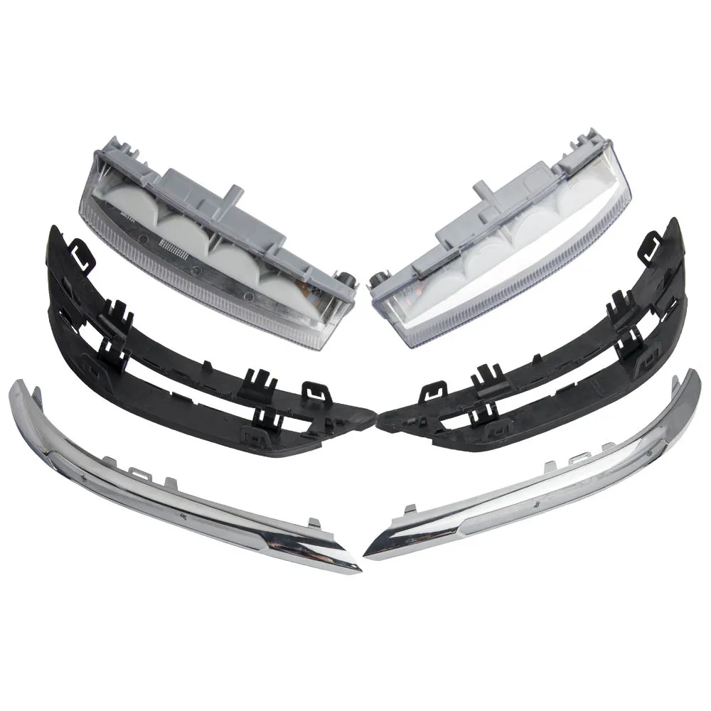 

2 Lot 6000K LED DRL Fog Light Lamp Cover for Mercedes Benz C-Class W204 US 11-13 2048852974 2048853074
