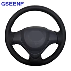 Чехол рулевого колеса автомобиля для Suzuki Swift 2011-2017 Vitara 2015-2019 Celio 2015-2019 SX4, черная искусственная кожа