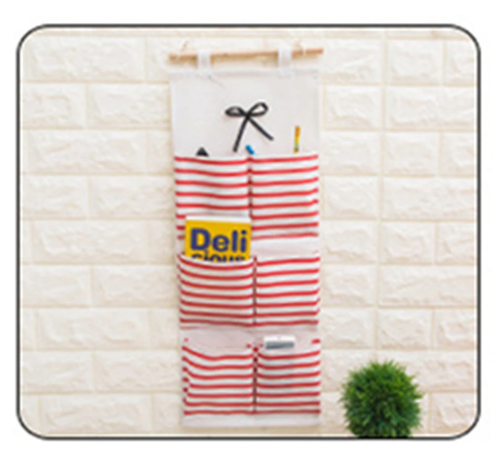 Из хлопка и льна с органайзер ящики для хранения 6/8 сетки настенный мешок нижнее