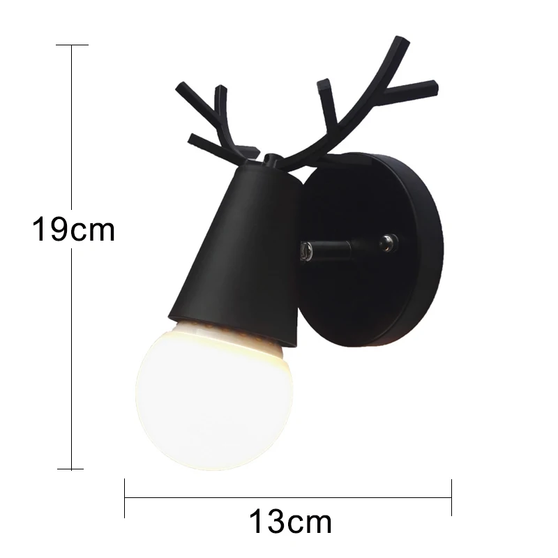 

Nordic antler wall lamp bedroom bedside simple modern staircase corridor aisle children's room deer head living room wall lamp