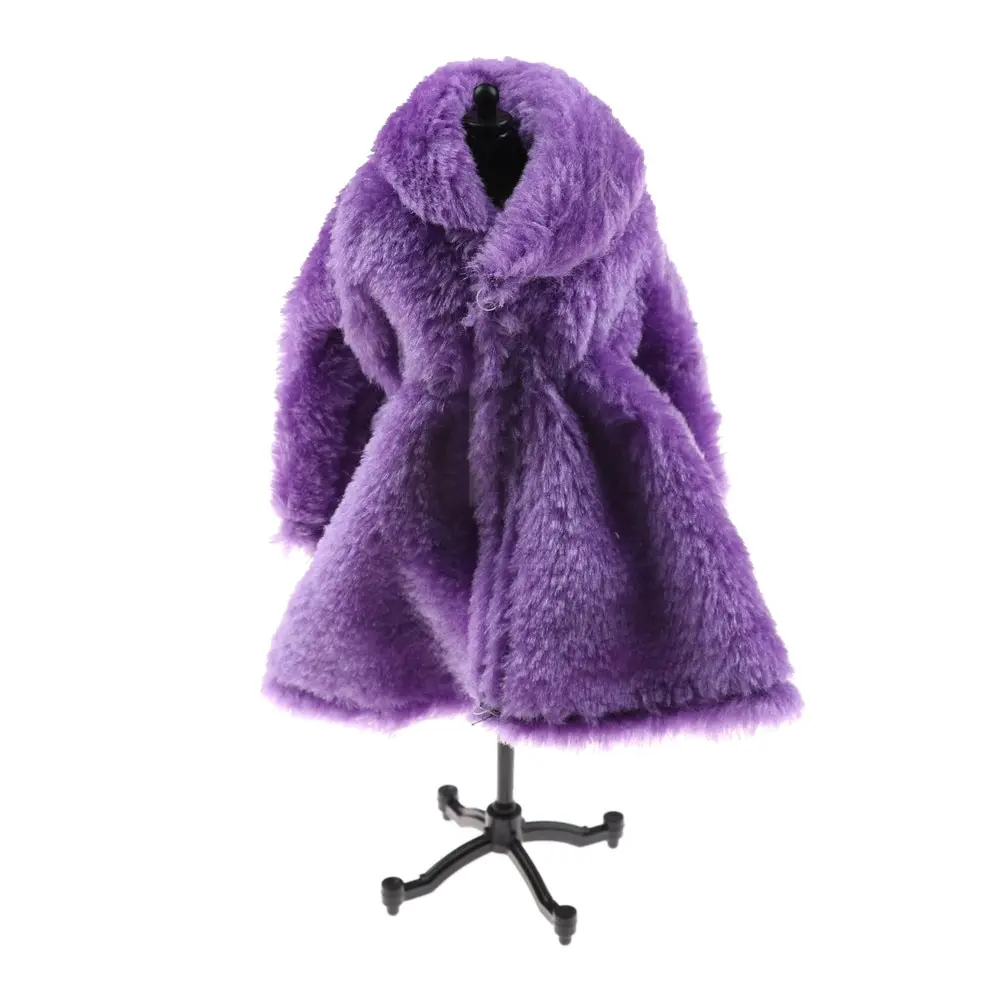 Горячая Распродажа модная зимняя одежда теплое меховое пальто платье для куклы