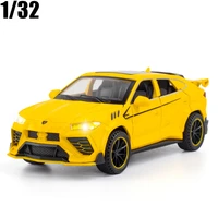 132 urus bison suv coupe alloy car model sound light pull back car decoration collection boy toy gift free shipping