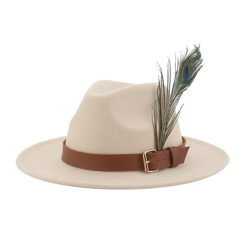 Шляпа шляпы для женщин фетровые аксессуары Мужская войлочная шляпа пояс