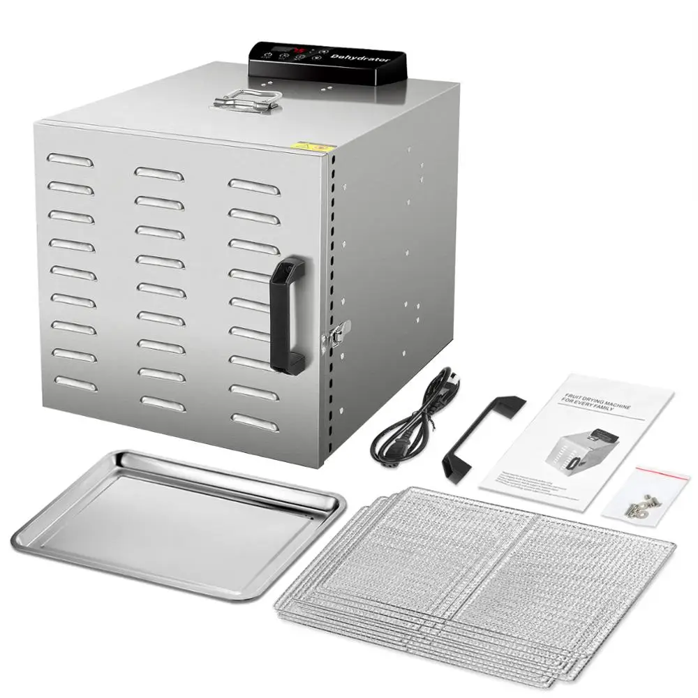 Free shipping 10 layers Stainless Steel Dehydrator Drying Pet Food Dried Fruit Machine and Vegetable Dehydration Air Dryer | Бытовая