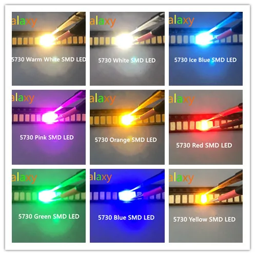 100 шт. светодиодов 5730 5630 SMD теплый