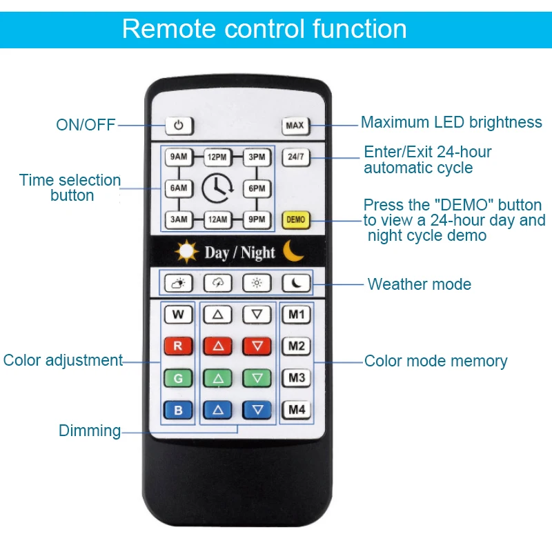 구매 수족관 낚시용 전체 스펙트럼 램프 LED 조명 24/7 시간 컨트롤러로 자동 RGB 수조 조명 110V-220V 80-150cm
