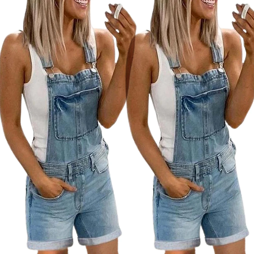 

Women's Fashion Jeans Dungarees Playsuit Mini Short Demin Jumpsuit