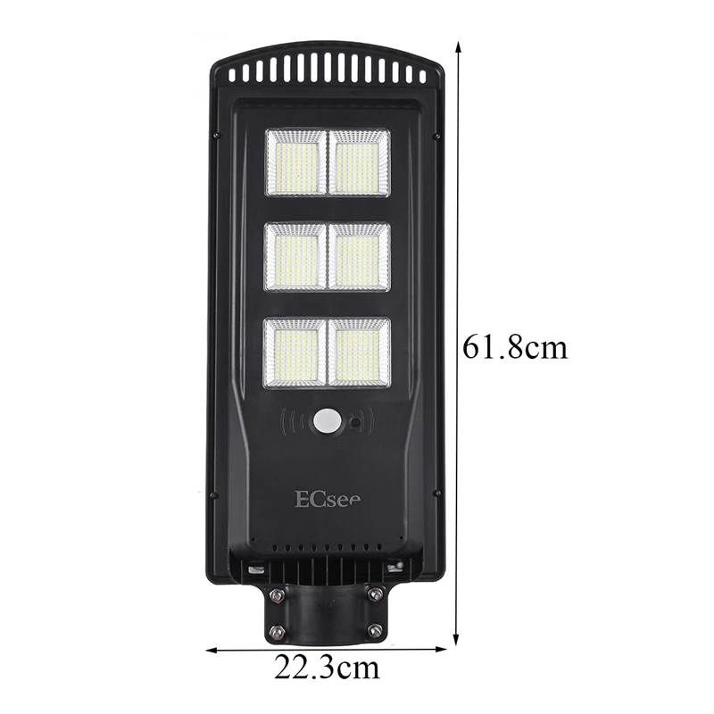 

1200W LED Solar Street Light Outdoor Led Light Polycrystalline Remote Control Solar Lamp IP67 Waterproof for Plaza Garden Yard