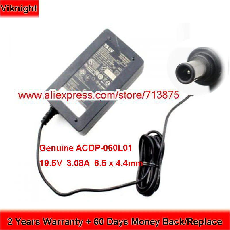 

Genuine 19.5V 3.08A 6.5 x 4.4mm ACDP-060L01 AC Adapter for Sony ACDP-060S03 Laptop