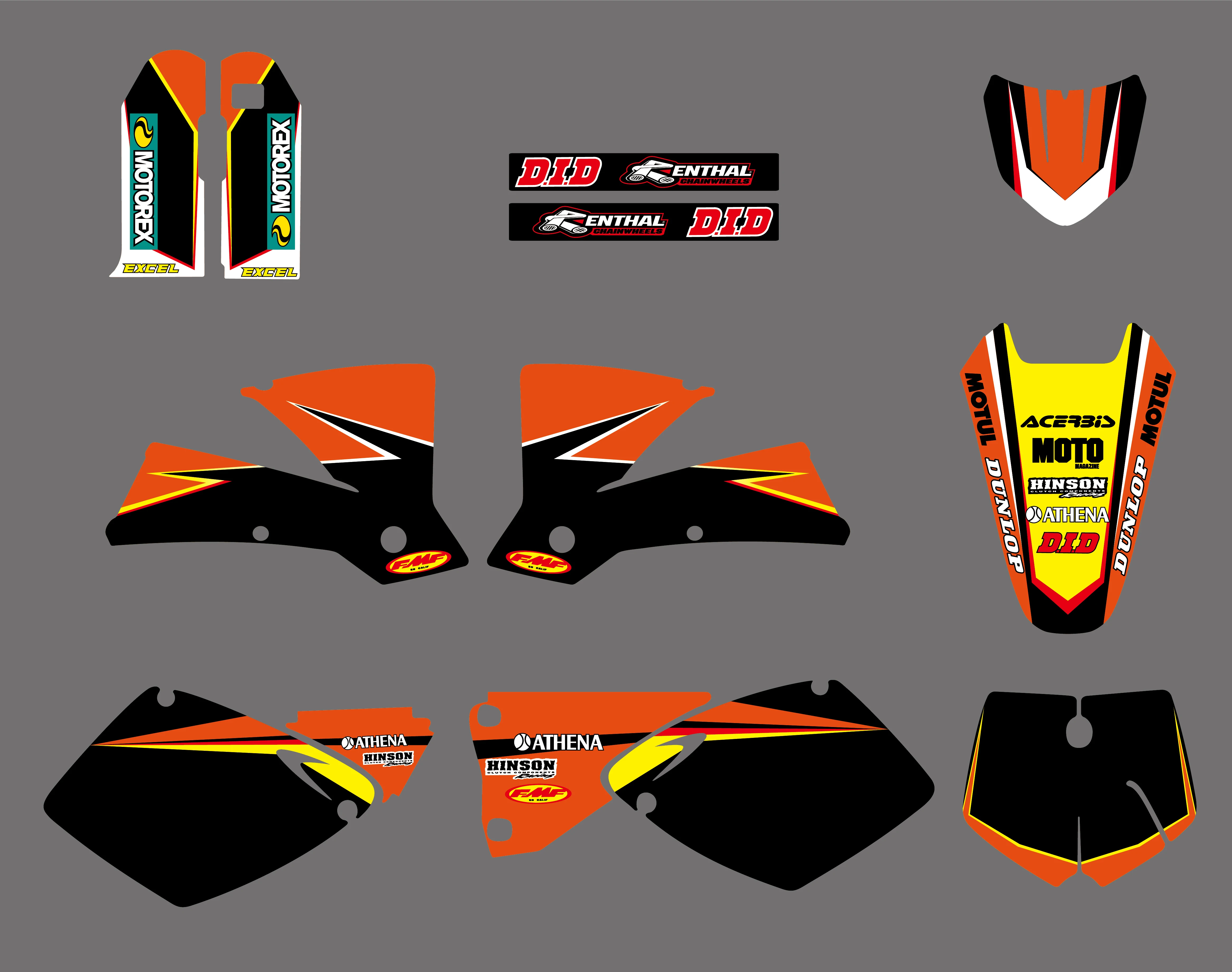 0290 NEW TEAM  GRAPHICS WITH MATCHING BACKGROUNDS FIT FOR SX MXC 125/250/380 /400/520 1998 1999 2000