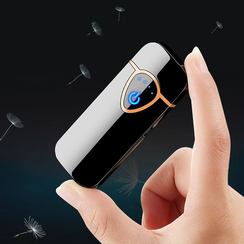 Сенсорная Индукционная зажигалка с зарядкой от USB Электронная двухсторонняя