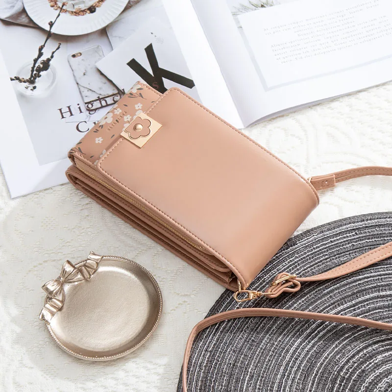 

Fashion New Women Shoulder Bags Mobile Phone Bags Hasp Pringting Female Handbags Crossbody Wallet Card Bags