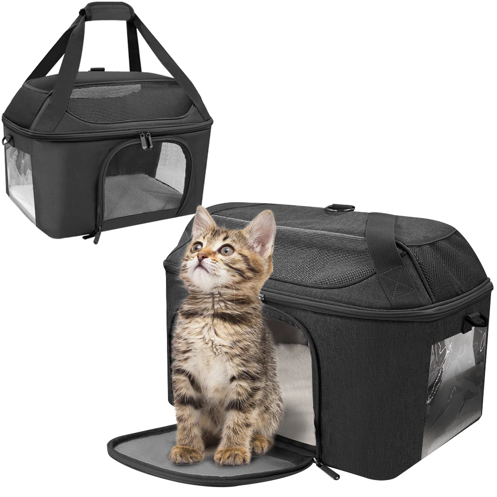Воздухопроницаемый рюкзак для кошек с сетчатым окошком уличная Складная