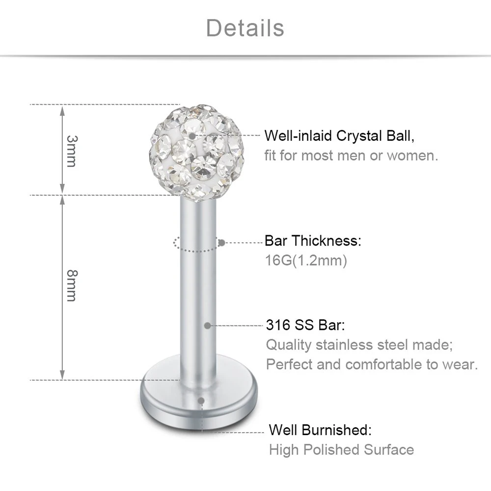 16 г кубический хрустальный шар миниатюрное кольцо для Козелка спираль серьги
