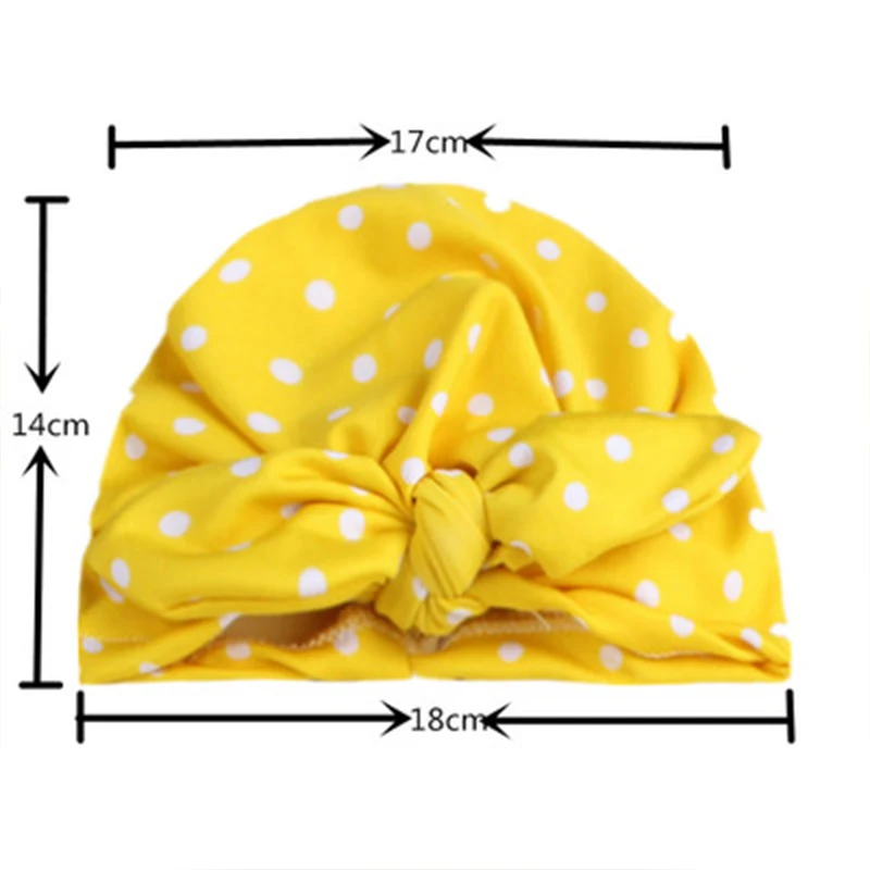 Print Bow Baby Caps Turban Soft Hat Headbands For Newborn Girls Elastic Hair Bands Headwear Accessories New | Мать и ребенок