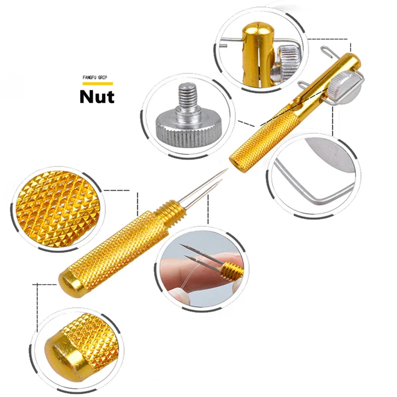 Полностью металлический инструмент для завязывания рыболовных крючков