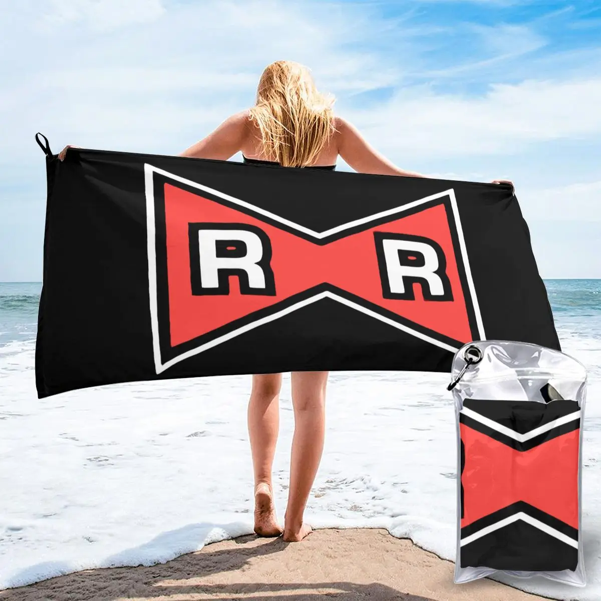 Пляжное банное полотенце в западном стиле для мужчин и женщин красная лента с