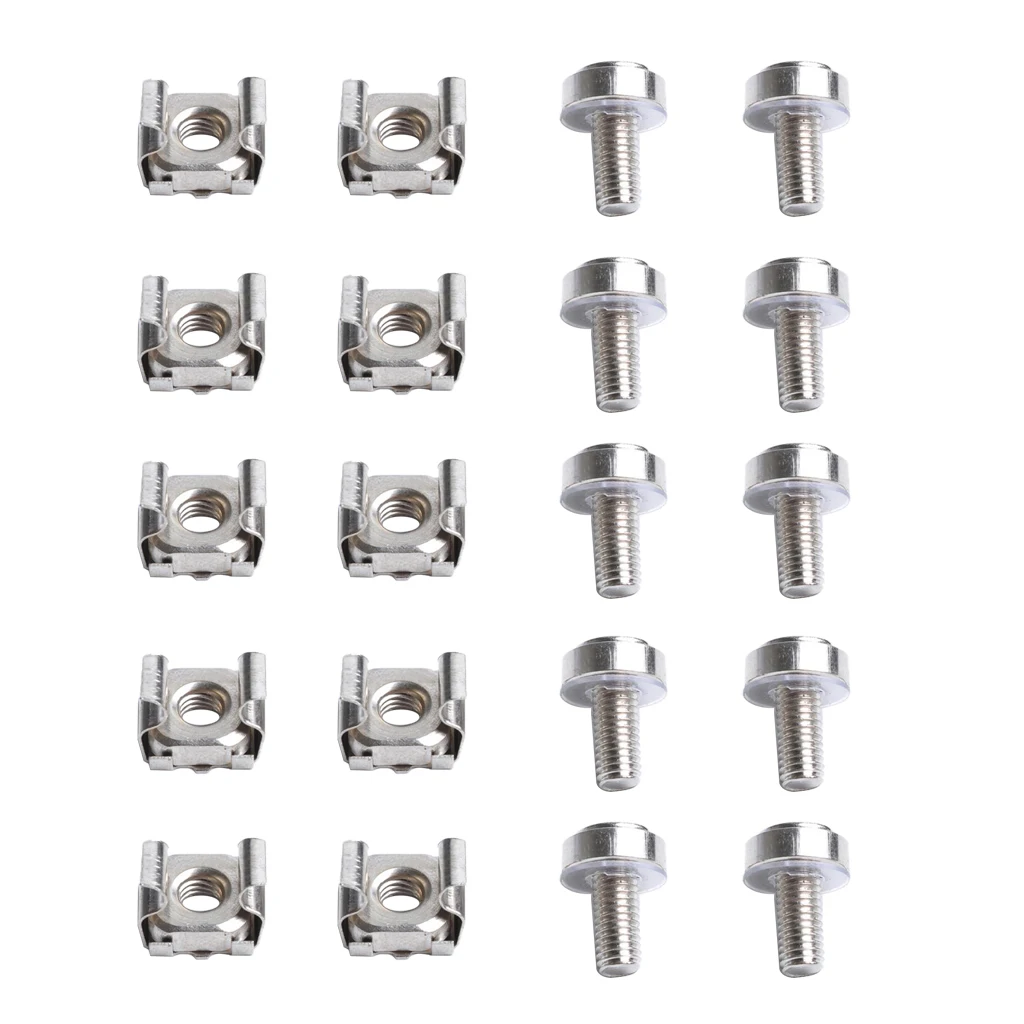 10 штук в упаковке M6*20 крепежные гайки и винты стойке с шайбами Квадратные