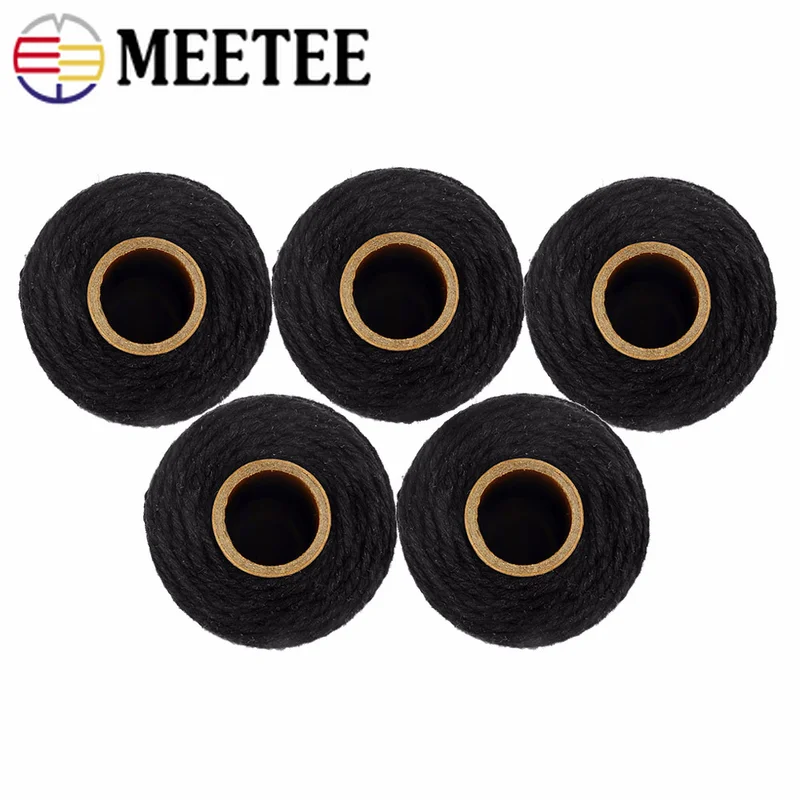 Meetee 1 шт. двойной многожильный Хлопок Веревка DIY Одежда пакетный браслет