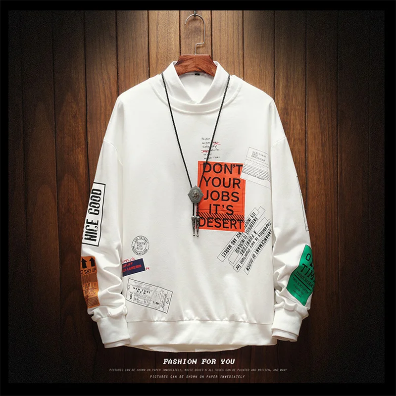 

Long sleeved T-shirts for men spring/fall 2021 new sweaters with undershirt, fashion trend and casual round collar