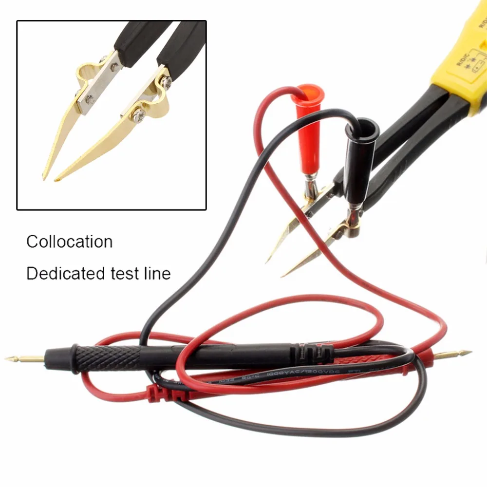 Probador inteligente SMD 990C, pinzas inteligentes, multímetro Digital, diodo RC, resistencia de rango automático, condensador, probador de batería con caja de transporte