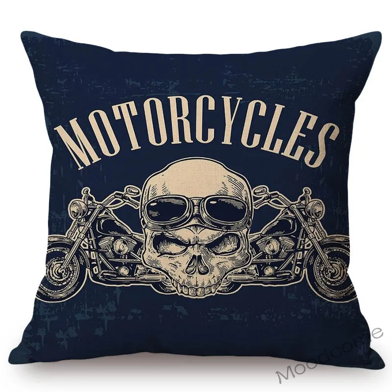 Винтажная наволочка с изображением мотоцикла клуба Нью Йорка мотор гонки