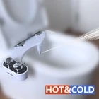 Биде для горячей и холодной воды, самоочищающийся распылитель для сиденья унитаза с подогревом, двойная насадка, для теплой воды, неэлектрическое Биде Shattaf