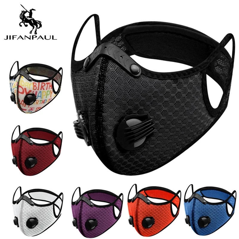 

JIFANPAUL bicycle face Cycling mask with filter anti-pollution masks mascarillas cycling mask activated carbon breathing valve
