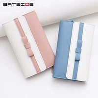 ladies clutch zip wallet coin purse bow magnetic buckle multi capacity long wallet new girl heart small fresh
