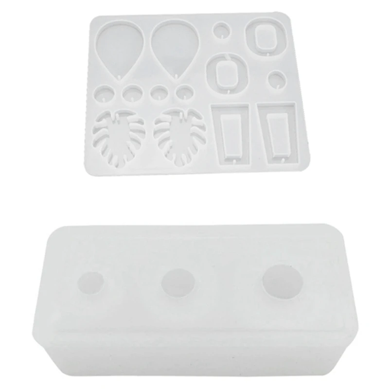 

2 Pcs Silicone Mold: 1 Pcs Handmade Dangle Eearrings Silicone Mold & 1 Pcs Egg Molds Epoxy Resin Crafts