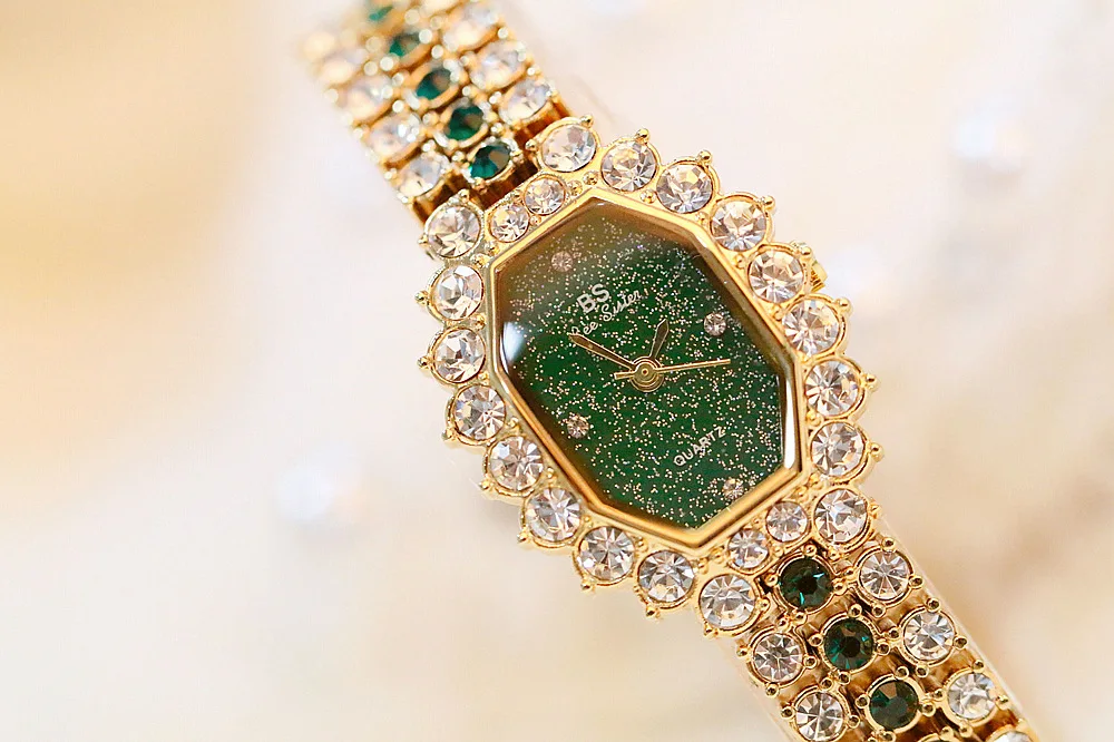 Модные часы blingbling, BS Bee Sister женские часы со стразами женские стальные кварцевые наручные часы с небольшим циферблатом кофейные наручные часы