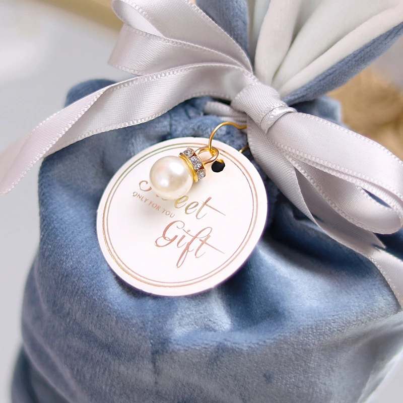 

Cartoon Rabbit Ears Velvet Bag Baking Candy Cookie Packaging Bags Self-Adhesive Gift Wrapping Pouch for Wedding Valentine's Day