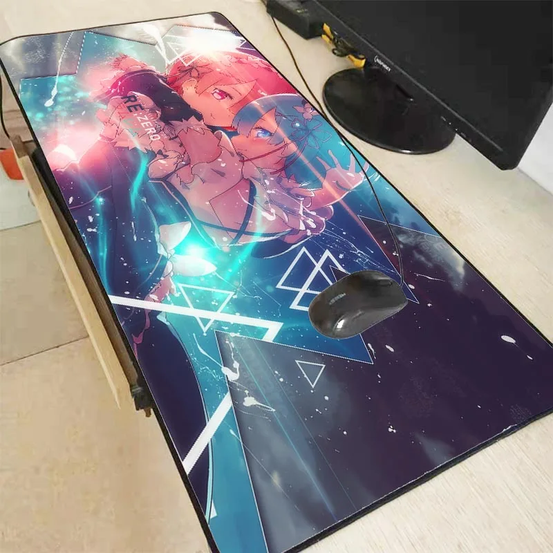 Коврик для мыши MRGBEST Re Zero Anime Girl RGB компьютерный коврик Xxl большой игровой