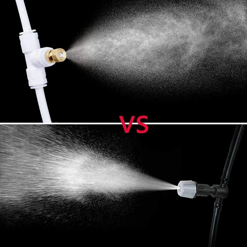 

10Pcs Misting Nozzles Kit Cooling System Misting Nozzles & 2Pcs Hole Puncher Fertilization with Gardening Tool