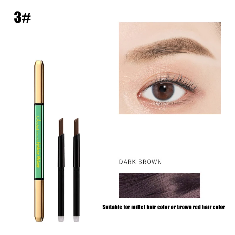 Автоматический карандаш для бровей с защитой от пота без пятен треугольная ручка